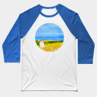 There's A Ghost In The Wheat Field Baseball T-Shirt